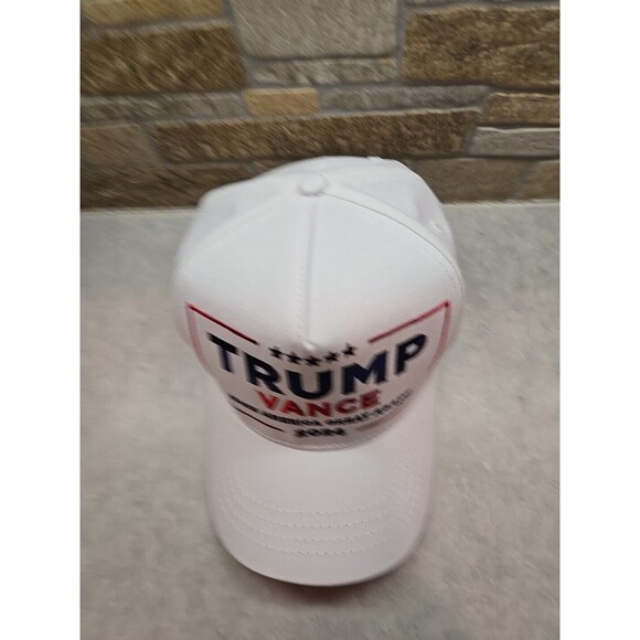 Donald Trump - JD Vance Cali-Fame Hat 2024 WHITE 45-47 MAGA Cap Authentic New - Picture 4 of 16